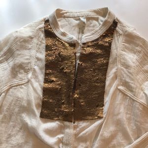 Free People sequin front top